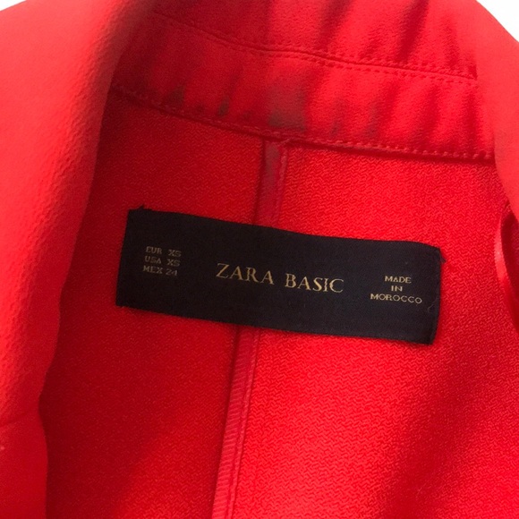 Zara Basic Red Jacket Size XS - Picture 5 of 7